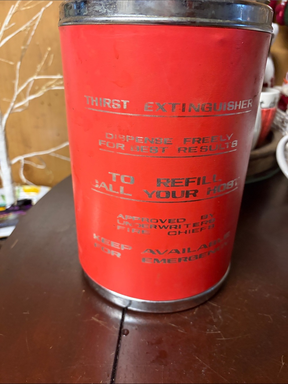 Vintage Red Fire Extinguisher Canister - Picture 3 of 8